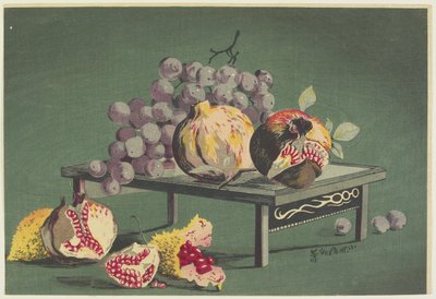 Pomegranates and Grapes by Kobayashi Kiyochika